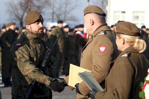 Rząska. Przysięga wojskowa żołnierzy 11. Małopolskiej Brygady Obrony Terytorialnej