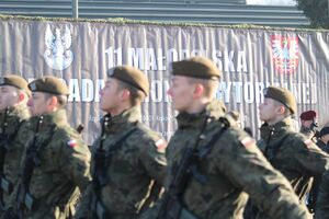 Rząska. Przysięga wojskowa żołnierzy 11. Małopolskiej Brygady Obrony Terytorialnej