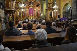 Kościół reformatów w Krakowie. Msza święta za duszę Janusza Kurtyki