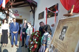 W Zabierzowie Bocheńskim uczczono pamięć Tadeusza Frąsia, działacza „Solidarności”. Fot. Janusz Ślęzak (IPN)