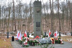 Pomnik ofiar niemieckich egzekucji w Puszczy Niepołomickiej. Fot. Janusz Ślęzak (IPN)