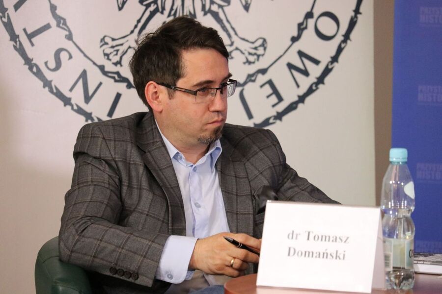 Dyskusja online wokół książki „Policja granatowa w Generalnym Gubernatorstwie w latach 1939–1945” – Warszawa, 9 czerwca 2020. Fot. Aleksandra Wierzchowska (IPN)