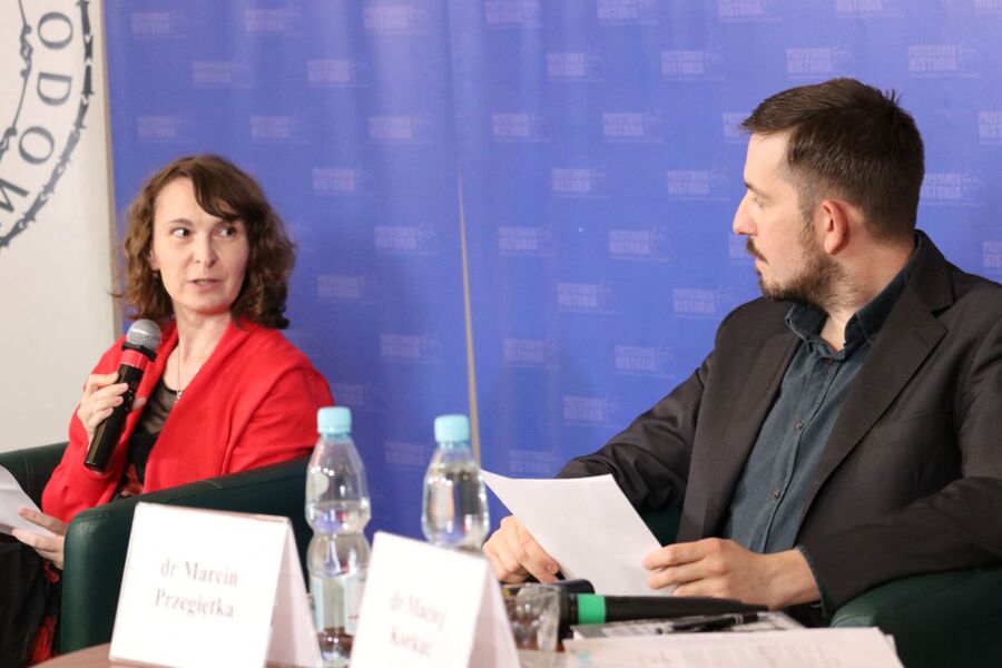 Dyskusja online wokół książki „Policja granatowa w Generalnym Gubernatorstwie w latach 1939–1945” – Warszawa, 9 czerwca 2020. Fot. Aleksandra Wierzchowska (IPN)