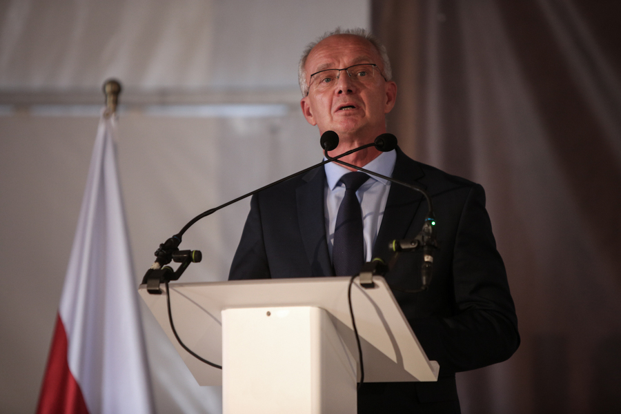 Dr hab. Krzysztof Szwagrzyk, zastępca prezesa IPN. Pogrzeb polskich więźniarek KL Ravensbrück – Fürstenberg/Havel, 6 września 2022. Fot. Sławek Kasper (IPN)