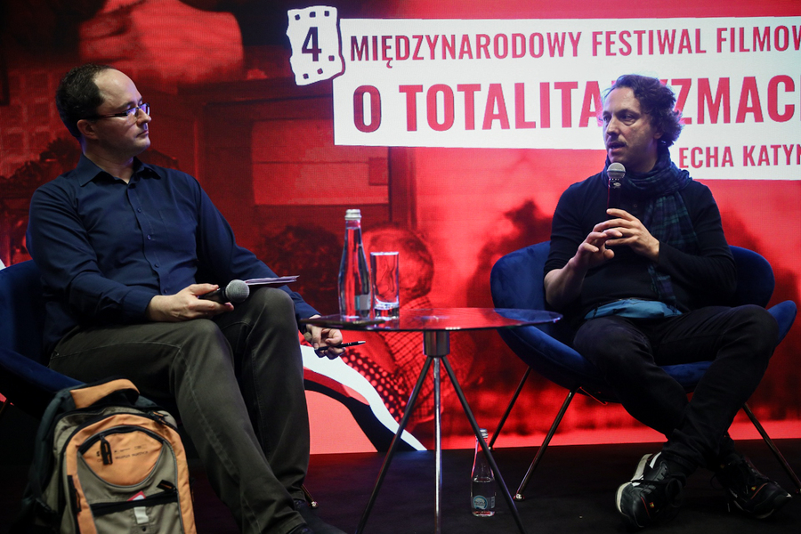 Spotkanie po filmie „Czarny sufit” – Kongres Pamięci Narodowej, Warszawa, 15 kwietnia 2023. Fot. Sławek Kasper (IPN)