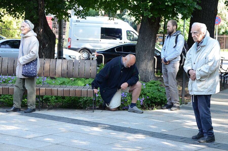 Uroczystość na pl. Axentowicza w Krakowie. Fot. Janusz Ślęzak (IPN)