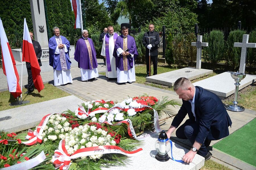 Wadowice. Uroczystości pogrzebowe Mariana Misiaka, Żołnierza Wyklętego. Fot. Janusz Ślęzak (IPN)