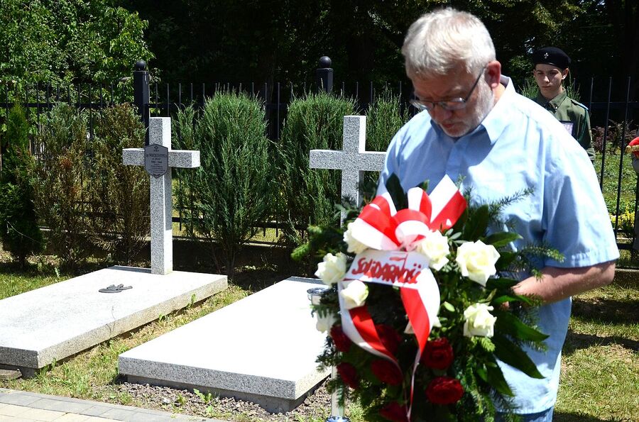 Wadowice. Uroczystości pogrzebowe Mariana Misiaka, Żołnierza Wyklętego. Fot. Janusz Ślęzak (IPN)