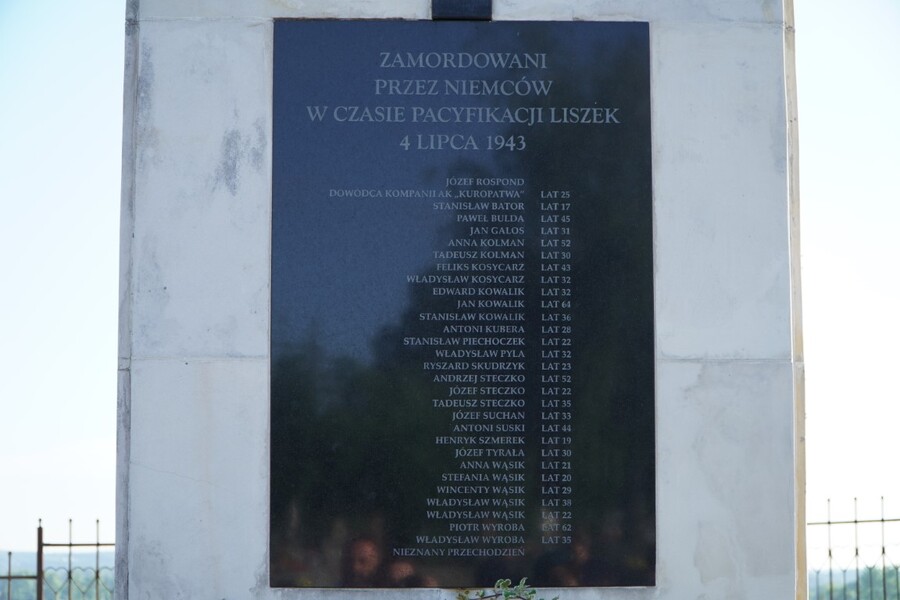 81. rocznica pacyfikacji Liszek. Fot. Żaneta Wierzgacz (IPN)