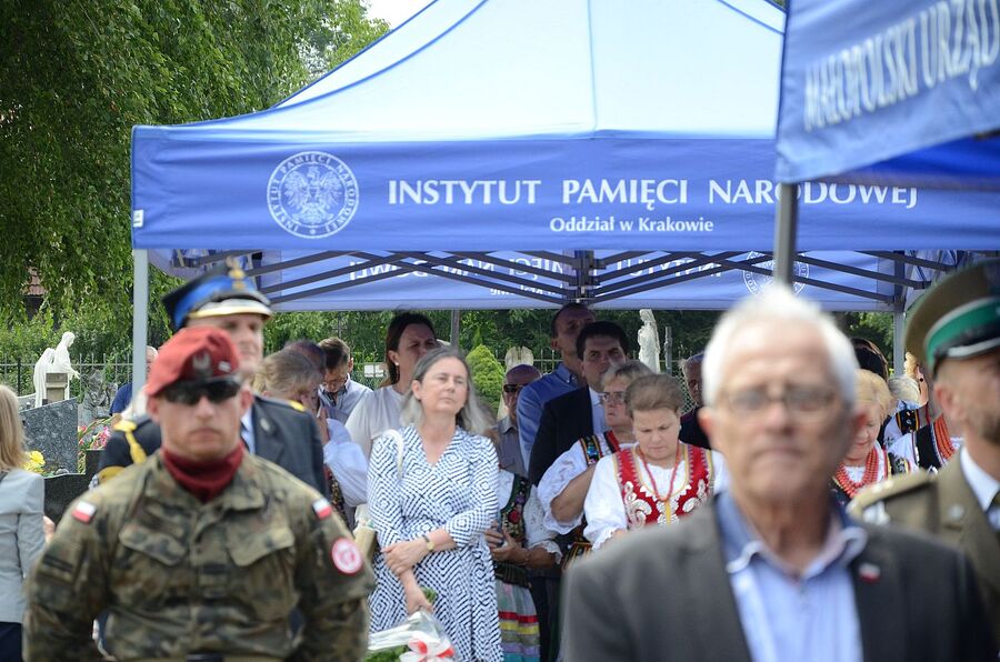 Liszki. Uroczystości w Dniu Walki i Męczeństwa Wsi Polskiej. Fot. Janusz Ślęzak (IPN)