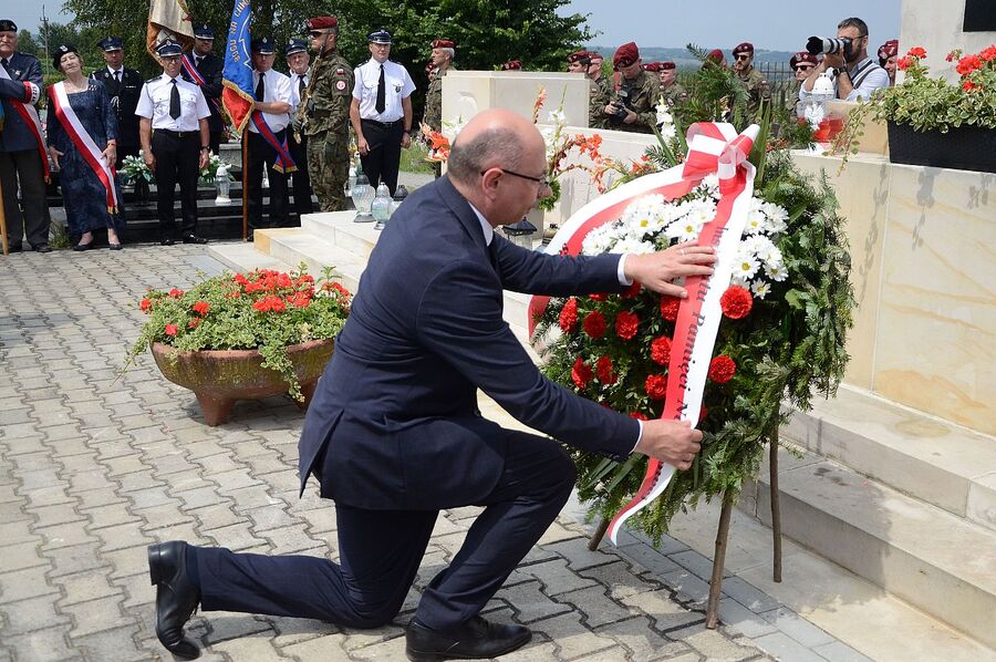Liszki. Uroczystości w Dniu Walki i Męczeństwa Wsi Polskiej. Fot. Janusz Ślęzak (IPN)