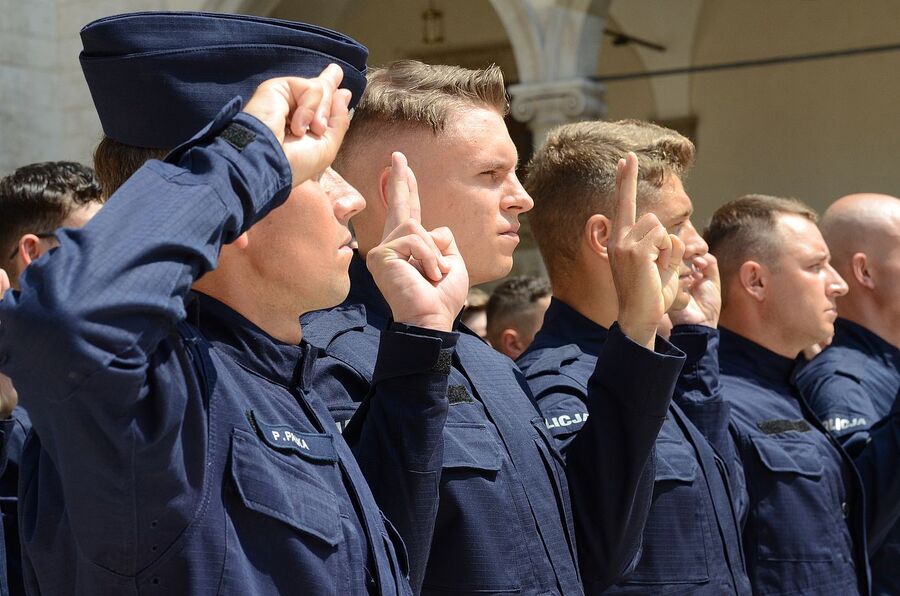 Wojewódzkie obchody święta policji w Krakowie. Fot. Janusz Ślęzak (IPN)