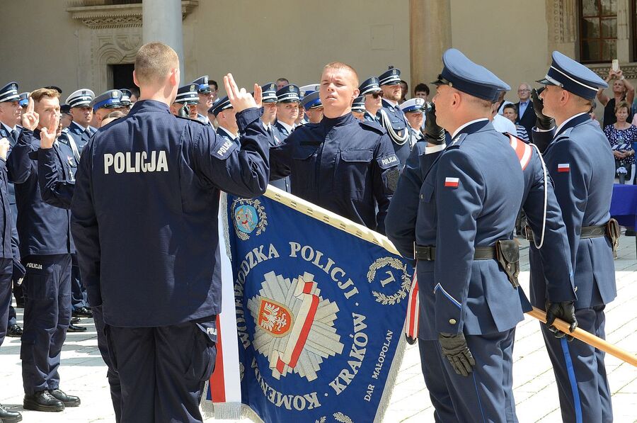 Wojewódzkie obchody święta policji w Krakowie. Fot. Janusz Ślęzak (IPN)