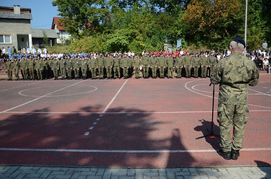 W Trzebini odsłonięto mural z sylwetką ppłk. Zbigniewa Rylskiego. Fot. Janusz Ślęzak (IPN)