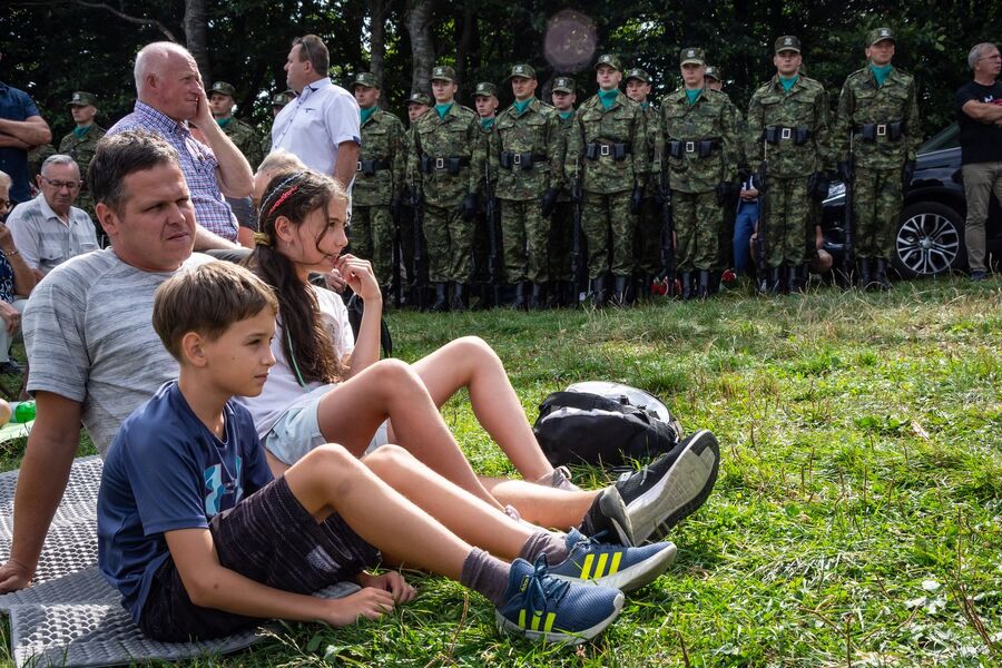 Uroczystość w hołdzie ks. Gurgaczowi i żołnierzom PPAN. Fot. Agnieszka Masłowska (IPN)