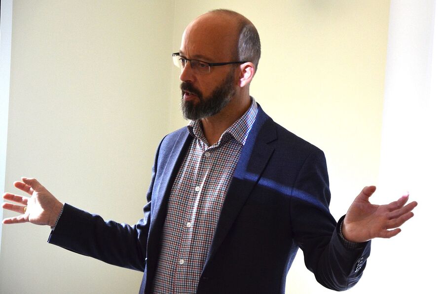 Zwiedzanie nowej siedziby Oddziału IPN w Krakowie. Fot. Janusz Ślęzak (IPN)