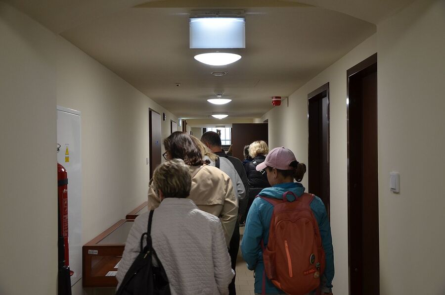 Zwiedzanie nowej siedziby Oddziału IPN w Krakowie. Fot. Janusz Ślęzak (IPN)