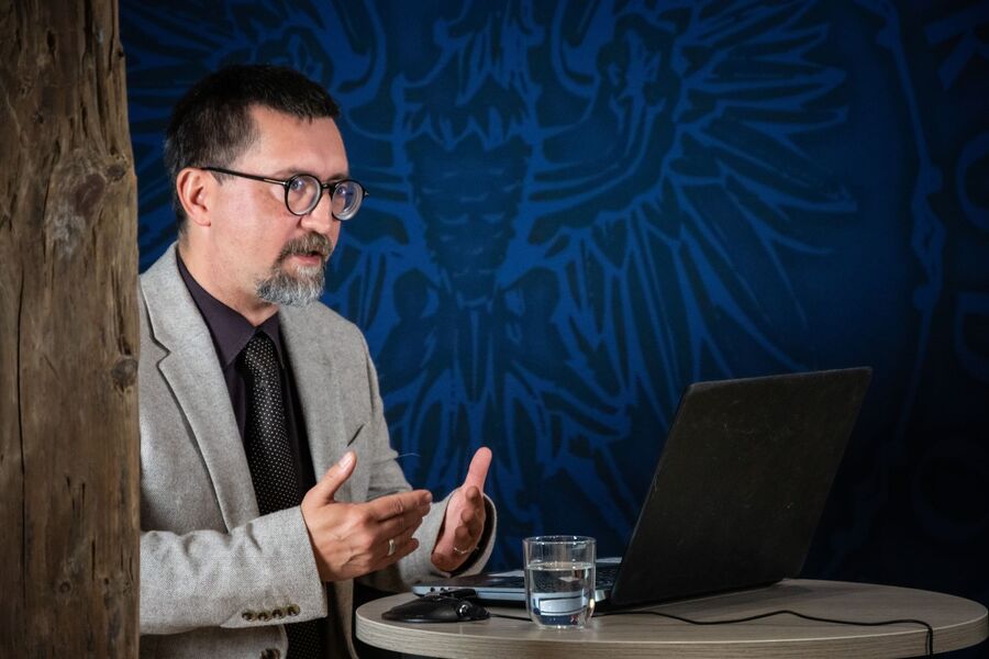 Wykład Huberta Bojarskiego o powstaniu warszawskim. Fot. Agnieszka Masłowska (IPN)