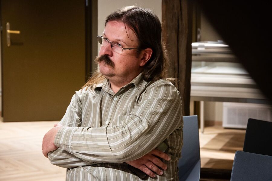 Wykład Huberta Bojarskiego o powstaniu warszawskim. Fot. Agnieszka Masłowska (IPN)