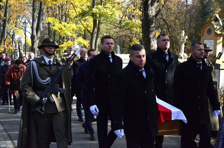 Uroczystości pogrzebowe Tadeusza Kościółka w Krakowie. Fot. Janusz Ślęzak (IPN)