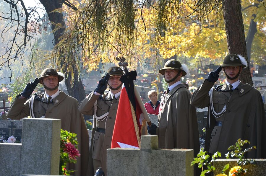 Uroczystości pogrzebowe Tadeusza Kościółka w Krakowie. Fot. Janusz Ślęzak (IPN)