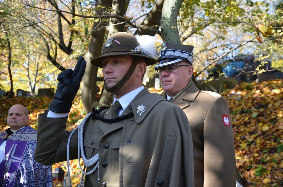 Uroczystości pogrzebowe Tadeusza Kościółka w Krakowie. Fot. Janusz Ślęzak (IPN)