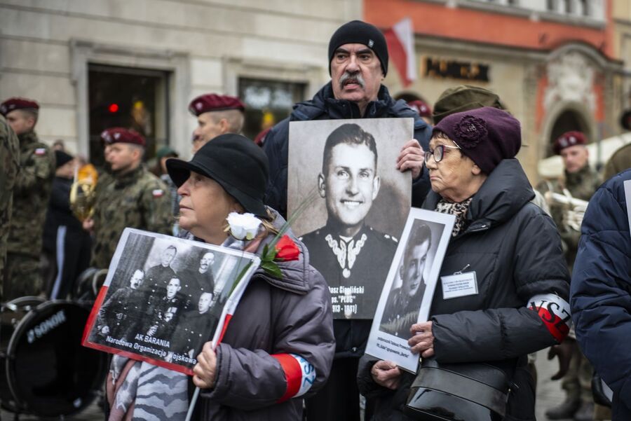 XI Krakowskie Zaduszki za Żołnierzy Wyklętych – Niezłomnych. Fot. Agnieszka Masłowska (IPN)