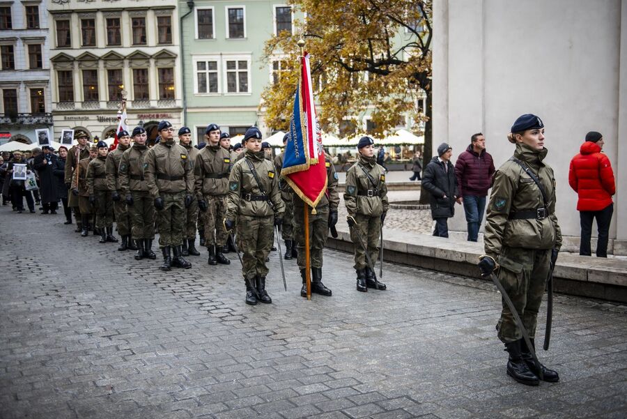XI Krakowskie Zaduszki za Żołnierzy Wyklętych – Niezłomnych. Fot. Agnieszka Masłowska (IPN)