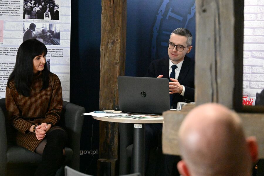 „Symbol niezłomnej wsi – Piotr Bartoszcze”. Dyskusja w krakowskiej siedzibie IPN. Fot. Janusz Ślęzak (IPN)