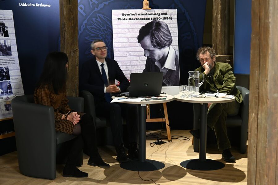 „Symbol niezłomnej wsi – Piotr Bartoszcze”. Dyskusja w krakowskiej siedzibie IPN. Fot. Janusz Ślęzak (IPN)