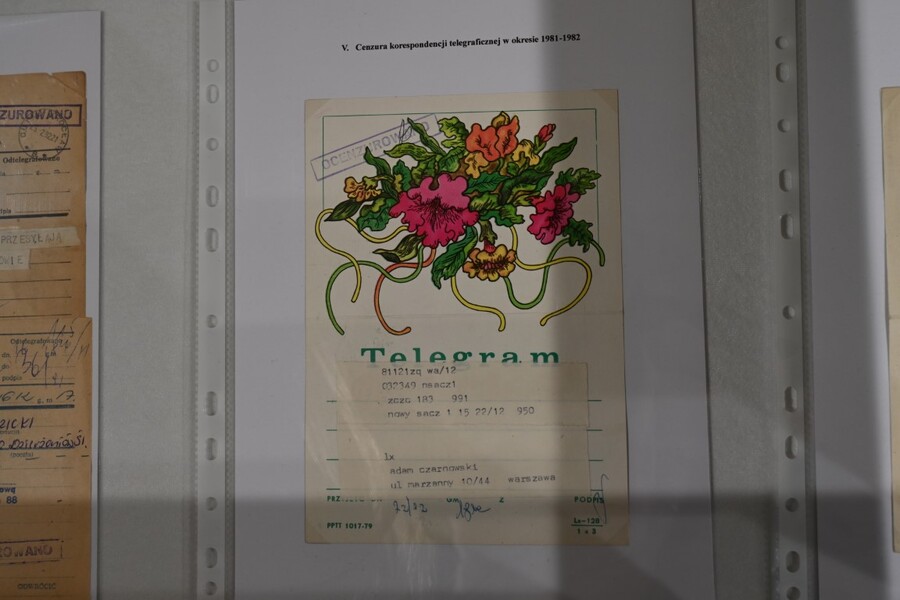 Wystawa o cenzurze korespondencji w czasie stanu wojennego. Fot. Żaneta Wierzgacz (IPN)