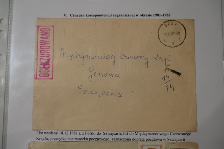 Wystawa o cenzurze korespondencji w czasie stanu wojennego. Fot. Żaneta Wierzgacz (IPN)