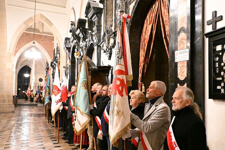 43. rocznica wprowadzenia stanu wojennego. Uroczystości w Krakowie. Fot. Janusz Ślęzak (IPN)