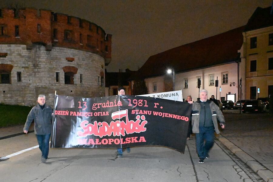 43. rocznica wprowadzenia stanu wojennego. Uroczystości w Krakowie. Fot. Janusz Ślęzak (IPN)