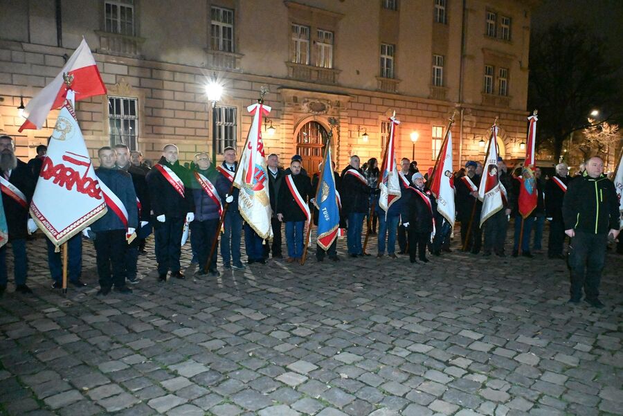 43. rocznica wprowadzenia stanu wojennego. Uroczystości w Krakowie. Fot. Janusz Ślęzak (IPN)