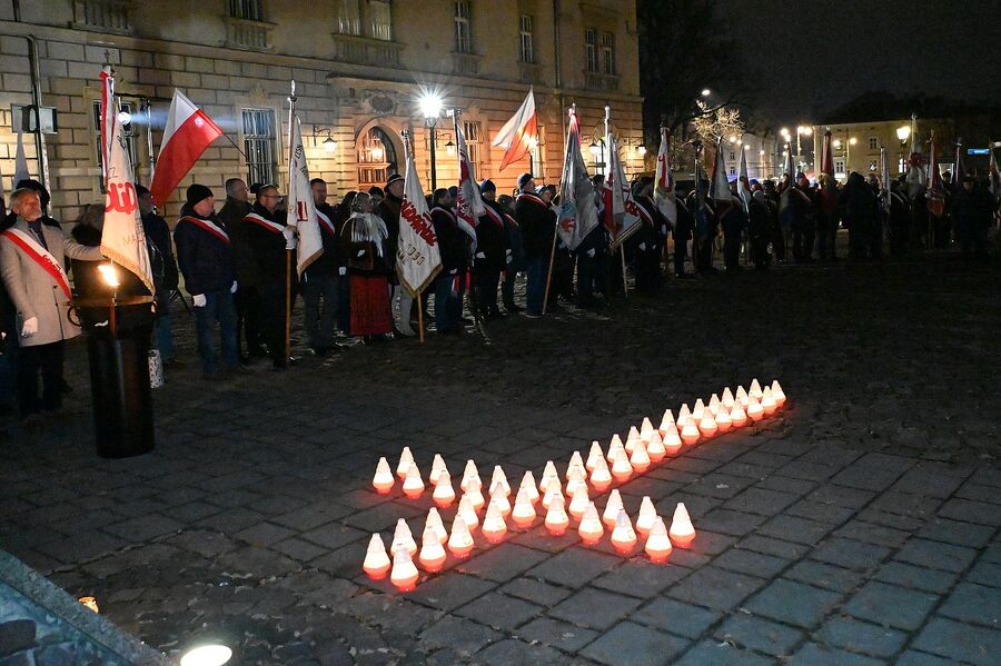 43. rocznica wprowadzenia stanu wojennego. Uroczystości w Krakowie. Fot. Janusz Ślęzak (IPN)