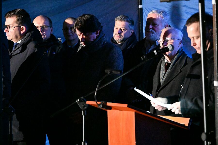 43. rocznica wprowadzenia stanu wojennego. Uroczystości w Krakowie. Fot. Janusz Ślęzak (IPN)