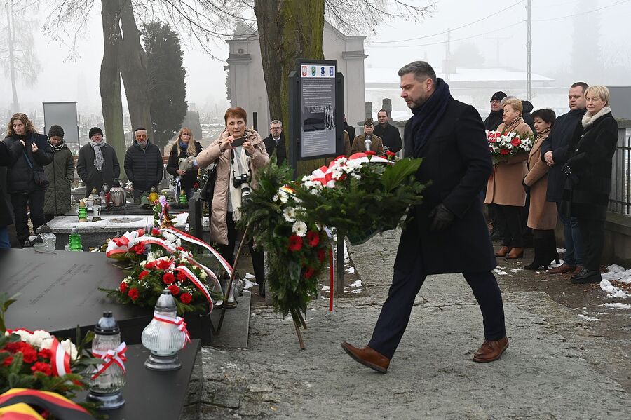 80. rocznica marszu śmierci z KL Auschwitz. Uroczystość w Brzeszczach. Fot. Janusz Ślęzak (IPN)