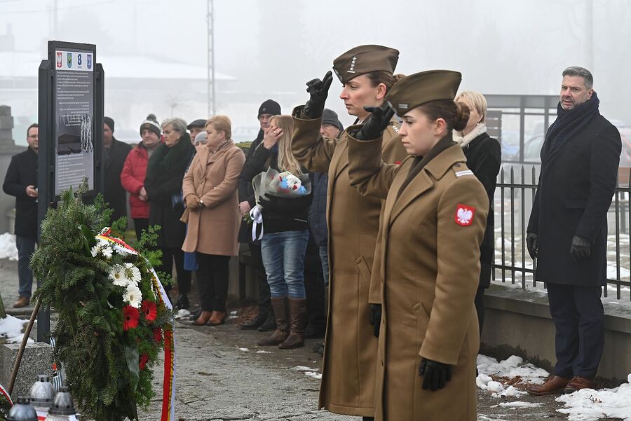 80. rocznica marszu śmierci z KL Auschwitz. Uroczystość w Brzeszczach. Fot. Janusz Ślęzak (IPN)