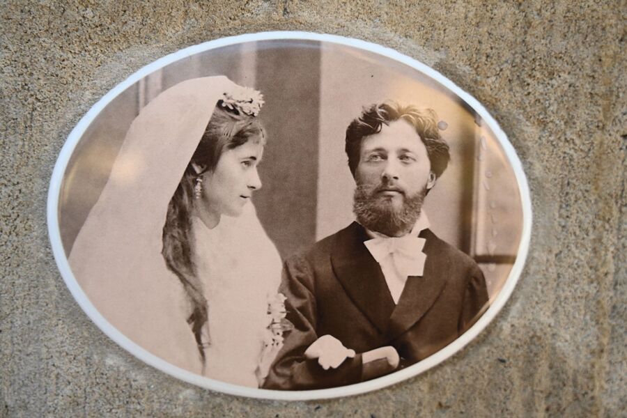 Ludomir Benedyktowicz (1844-1926) z żoną. Fot. Janusz Ślęzak (IPN)