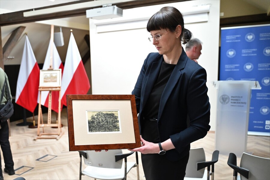 Briefing prasowy w siedzibie krakowskiego oddziału IPN. Fot. Żaneta Wierzgacz (IPN)