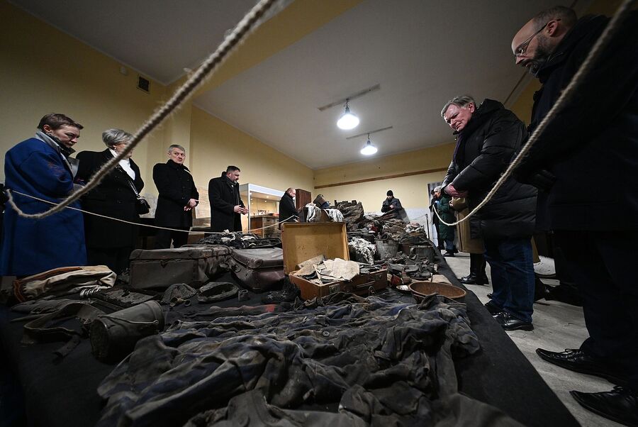 Międzynarodowy Dzień Pamięci o Ofiarach Holokaustu. Uroczystość w Brzeszczach. Fot. Janusz Ślęzak (IPN)