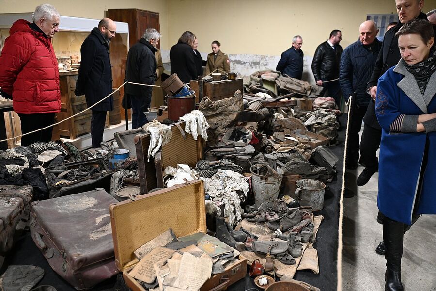 Międzynarodowy Dzień Pamięci o Ofiarach Holokaustu. Uroczystość w Brzeszczach. Fot. Janusz Ślęzak (IPN)