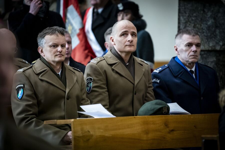 Uroczystości pogrzebowe trzech Żołnierzy Wyklętych w Krakowie. Fot. Agnieszka Masłowska (IPN)