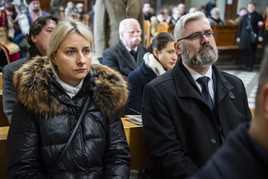 Uroczystości pogrzebowe trzech Żołnierzy Wyklętych w Krakowie. Fot. Agnieszka Masłowska (IPN)