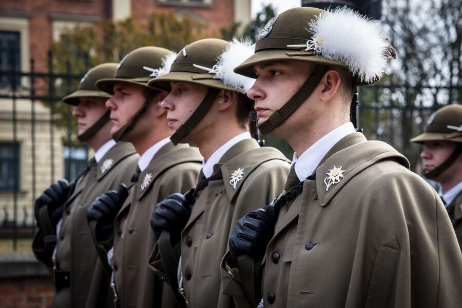 Uroczystości pogrzebowe trzech Żołnierzy Wyklętych w Krakowie. Fot. Agnieszka Masłowska (IPN)