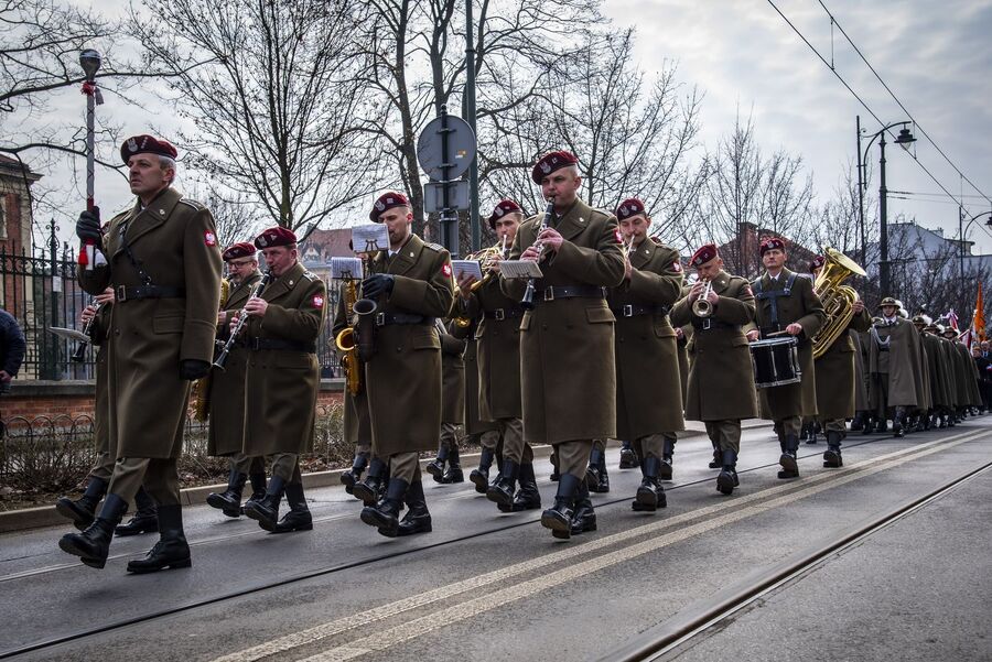 Uroczystości pogrzebowe trzech Żołnierzy Wyklętych w Krakowie. Fot. Agnieszka Masłowska (IPN)