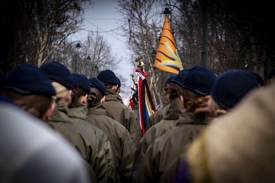 Uroczystości pogrzebowe trzech Żołnierzy Wyklętych w Krakowie. Fot. Agnieszka Masłowska (IPN)
