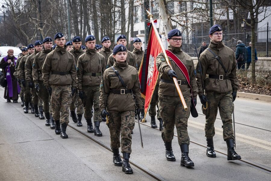 Uroczystości pogrzebowe trzech Żołnierzy Wyklętych w Krakowie. Fot. Agnieszka Masłowska (IPN)