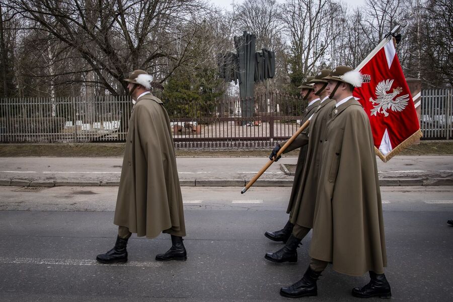 Uroczystości pogrzebowe trzech Żołnierzy Wyklętych w Krakowie. Fot. Agnieszka Masłowska (IPN)